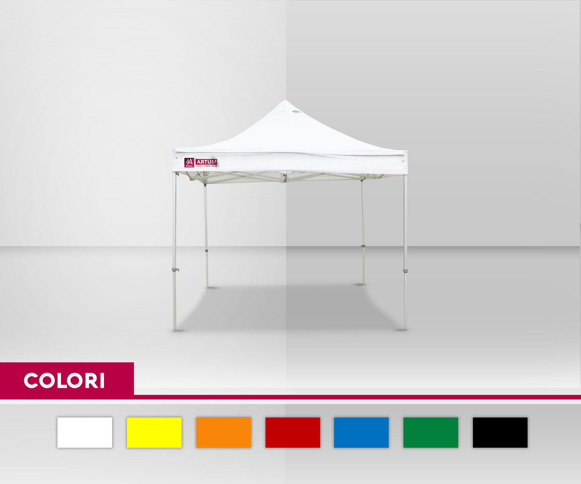 colore Gazebo Pieghevole mt 3x3 Alluminio