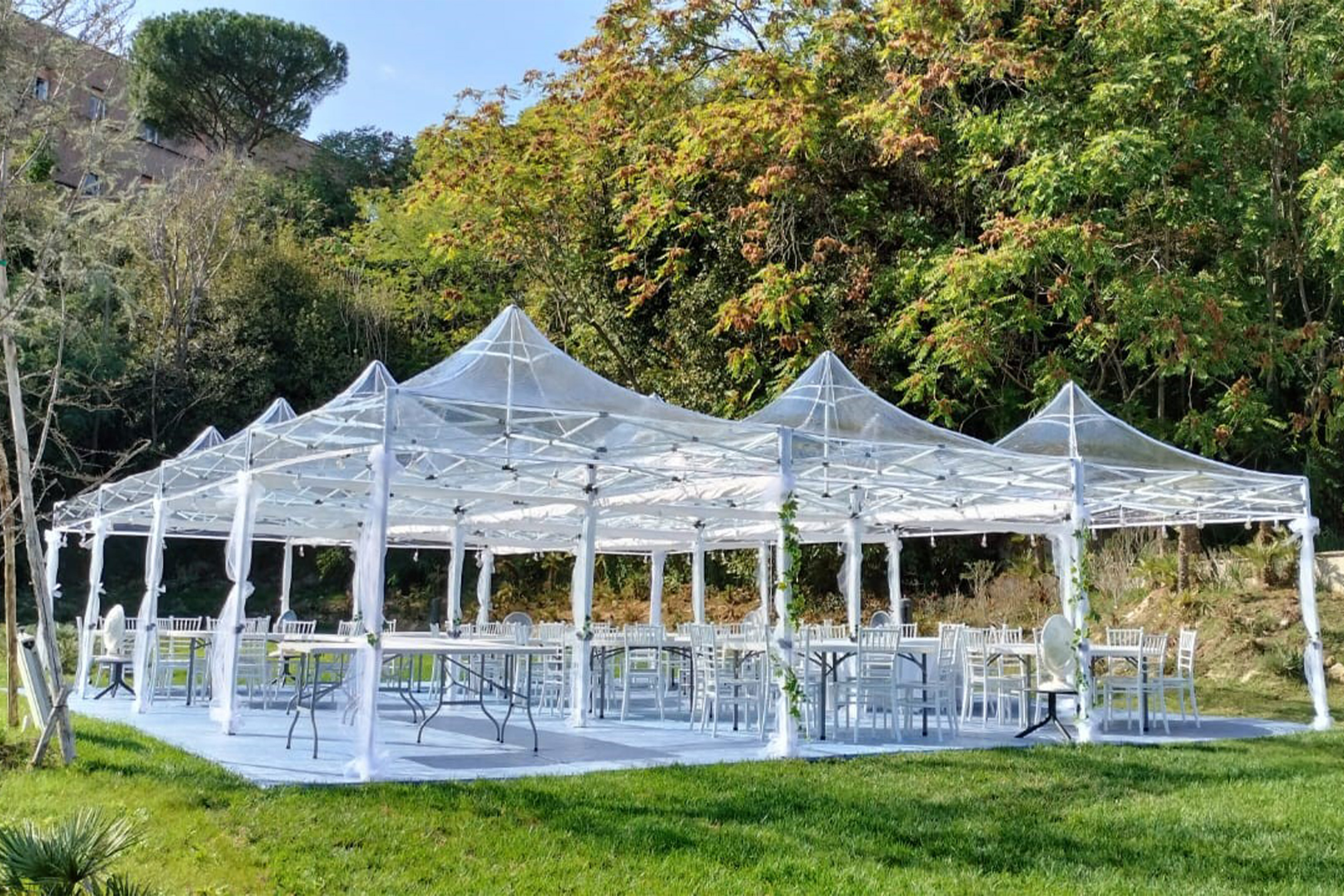 Gazebo tetto in cristall